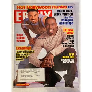 Ebony Magazine April 2001. Cover photo: Shemar Moore & Morris Chestnut. Like New